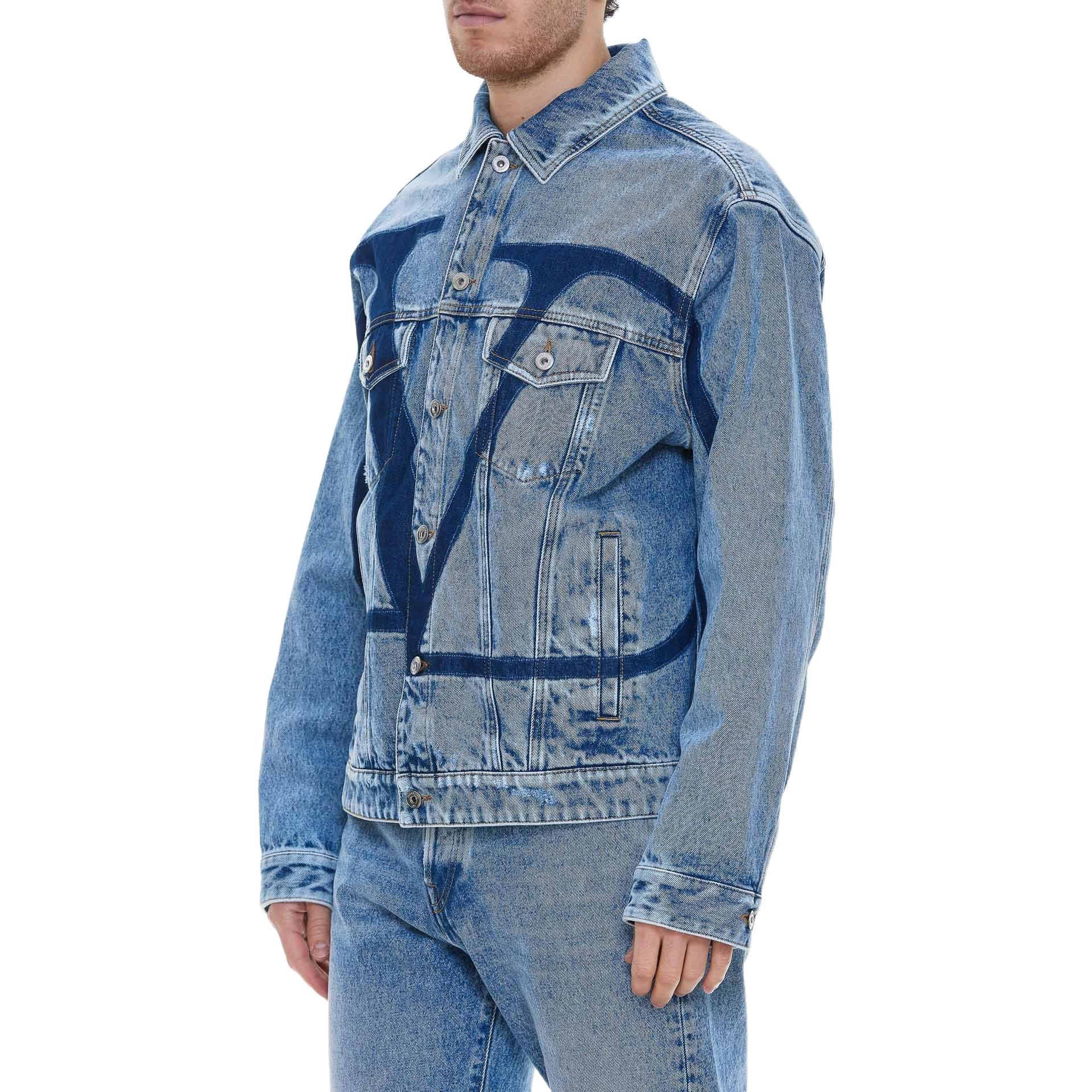 Details for 华伦天奴SS22标志印花蓝色牛仔夹克长袖时尚外套. DC02G847558