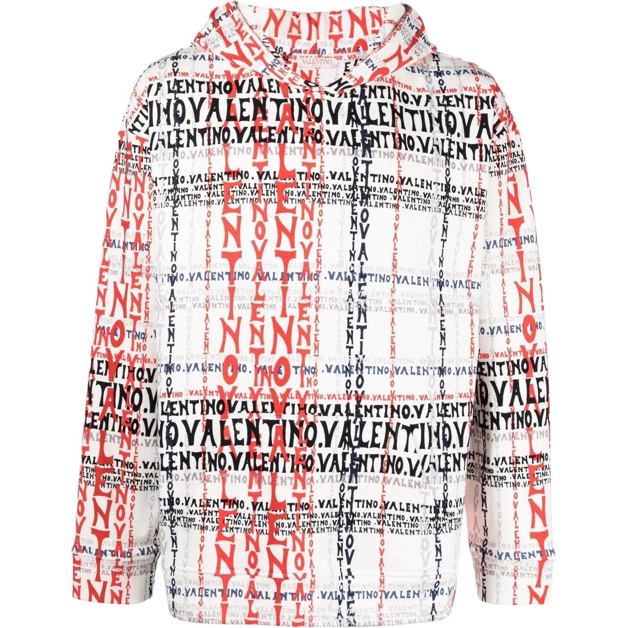 Valentino SS22 Logo Print Hoodie Multi-Color VMF18I8N76SE