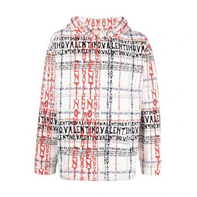 Valentino SS22 Logo Print Hoodie Multi-Color VMF18I8N76SE