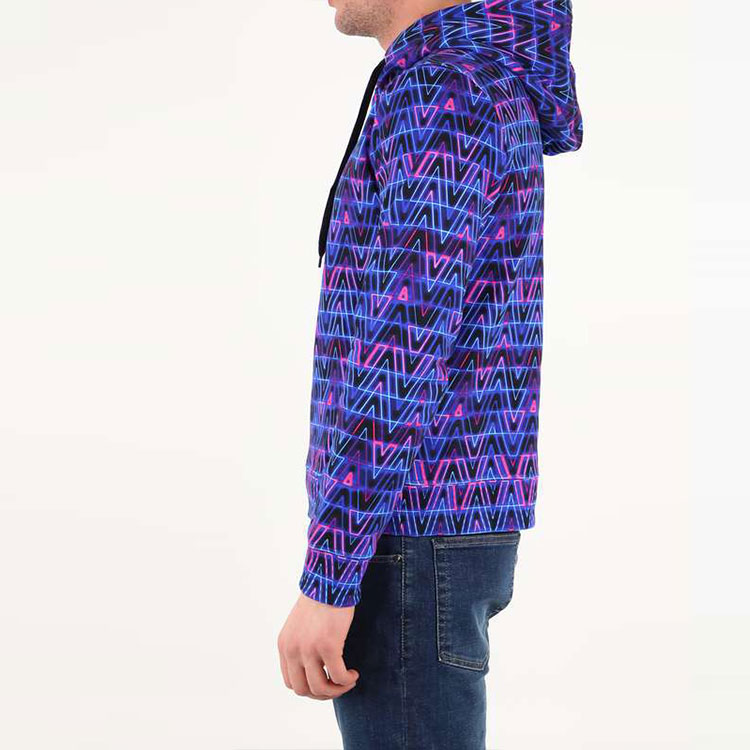 Purchase Valentino SS22 Neon Logo Pullover Sweatshirt Biru. XV3MF21D85SE58