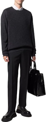 Valentino SS22 黑色图案提花羊毛针织毛衣 VKC16D7K0G93 Lookbook Valentino SS22 黑色图案提花羊毛针织毛衣 VKC16D7K0G93