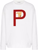 Valentino SS22 Pet Letter Print White Crewneck Sweatshirt Unisex ZVPMFF01200A33 Valentino SS22 Pet Letter Print White Crewneck Sweatshirt Unisex ZVPMFF01200A33