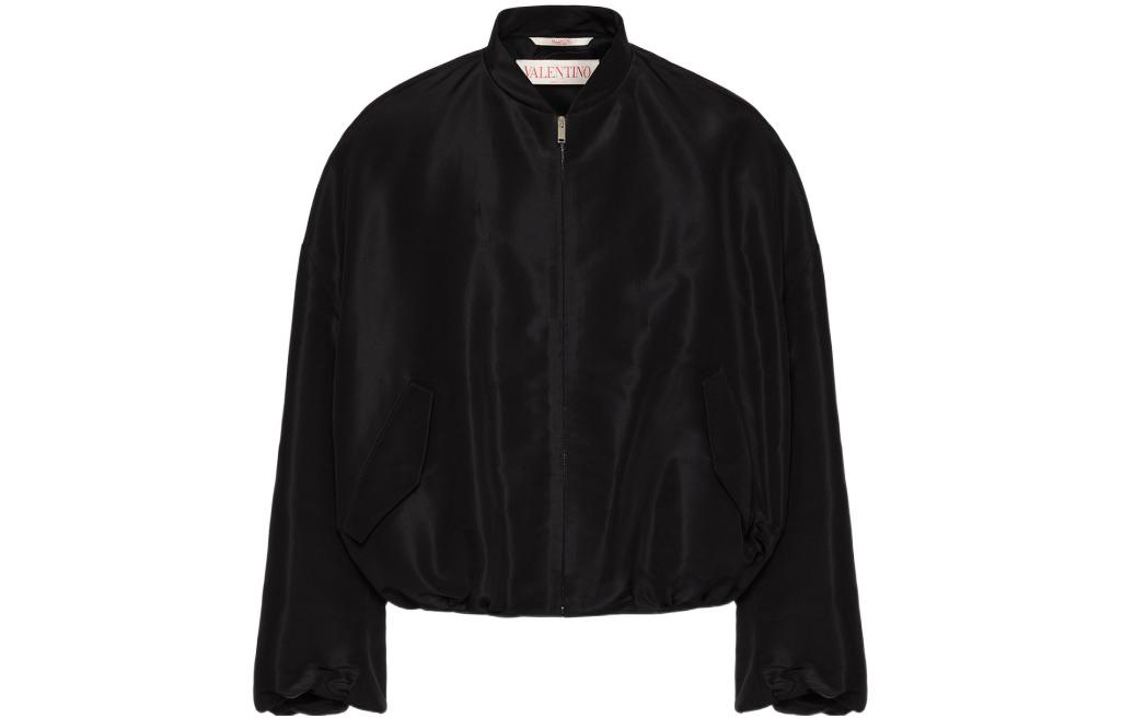 Order ヴァレンティノ SS22 シルクポケット ロングスリーブジャケット ブラック XV0CIL458E50NO