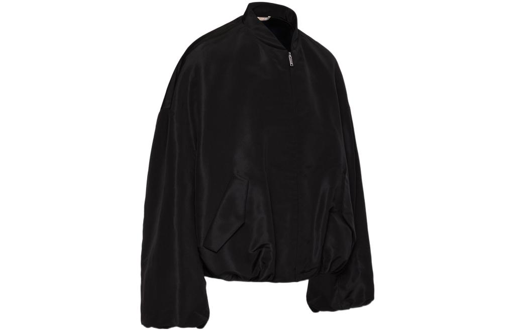 Shop ヴァレンティノ SS22 シルクポケット ロングスリーブジャケット ブラック XV0CIL458E50NO