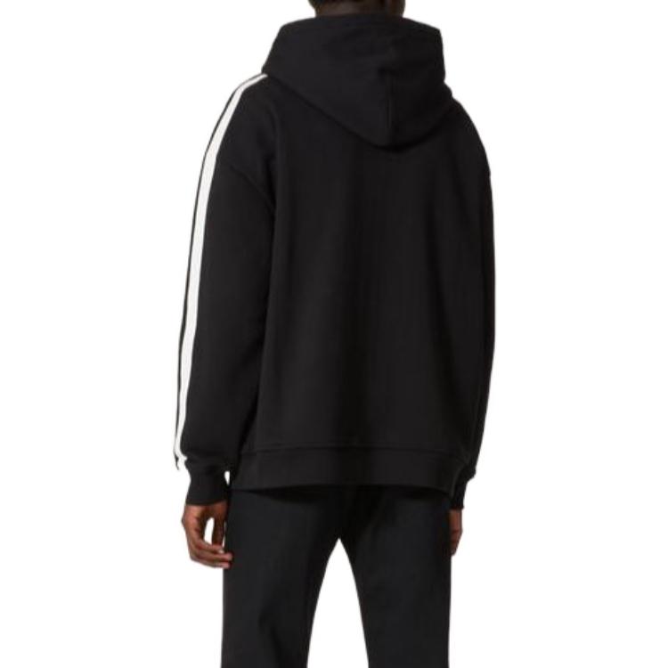 Valentino SS22 Striped Zip Hoodie  Black Long Sleeve. VMF25W9KF0NA 圖 4