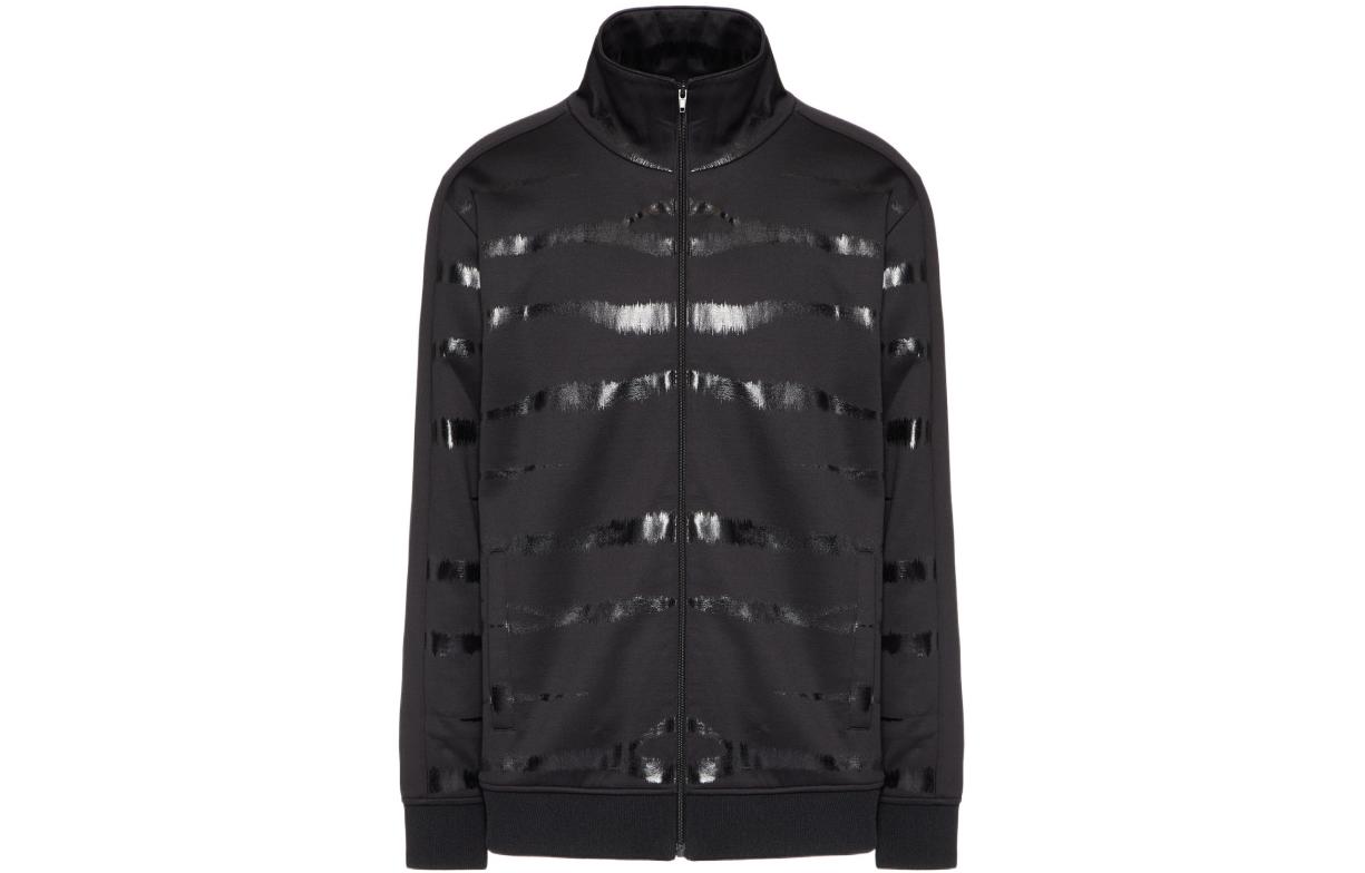 Valentino SS22 Tiger 1967 Print Zip-Up Jacket Black  Collection. XV3MF21I87WF94