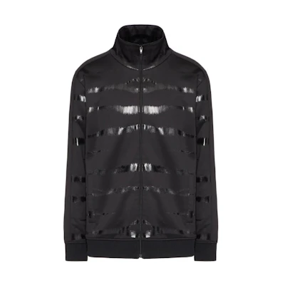 Valentino SS22 Tiger 1967 Print Zip-Up Jacket Black Collection. XV3MF21I87WF94