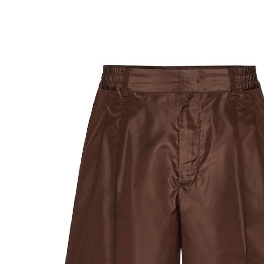 Details for Valentino SS22 Washed Taffeta Shorts  Brown XV0RDC168E3E04
