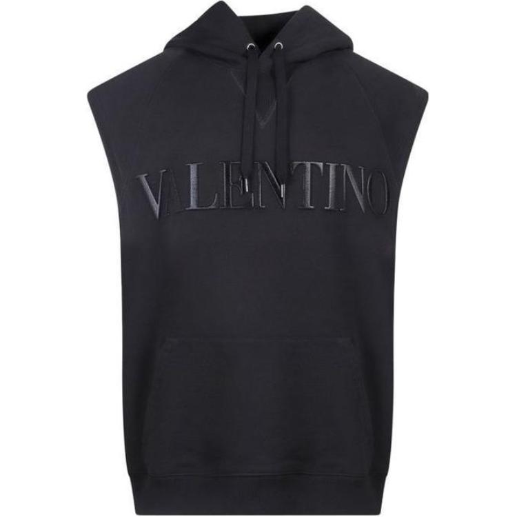 Valentino SS23  Black Casual Letter Print Sweatshirt. XV0MF21U8F80NO