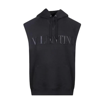 Valentino SS23 Black Casual Letter Print Sweatshirt. XV0MF21U8F80NO