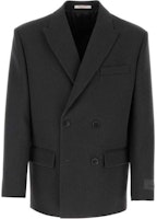 Valentino SS23 Black Double-Breasted V-Neck Blazer Jacket 3V3CEE318JM113 Valentino SS23 Black Double-Breasted V-Neck Blazer Jacket 3V3CEE318JM113