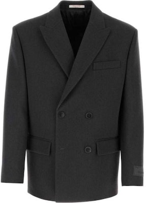 Valentino SS23 黑色双排扣V领西装外套 3V3CEE318JM113 Order Valentino SS23 黑色双排扣V领西装外套 3V3CEE318JM113