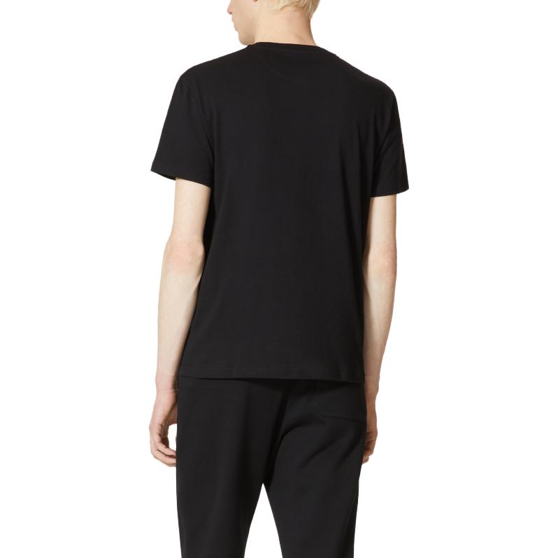 Valentino SS23  Black Logo Embroidered Crewneck T-Shirt. 3V3MG10V9LJ-0NO 圖 4