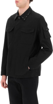 Valentino SS23 Baju Hitam Lengan Panjang dengan Perincian Stud. 2V3CSSC1943-0NO Lookbook Valentino SS23 Baju Hitam Lengan Panjang dengan Perincian Stud. 2V3CSSC1943-0NO