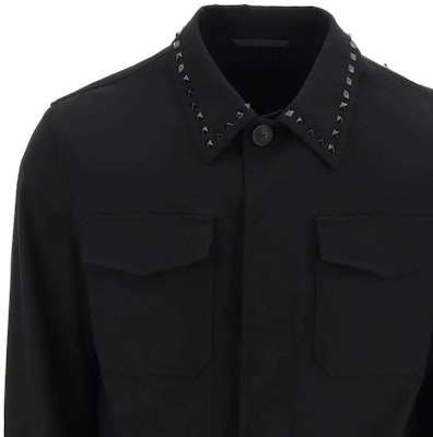 Valentino SS23 Baju Hitam Lengan Panjang dengan Perincian Stud. 2V3CSSC1943-0NO Details for Valentino SS23 Baju Hitam Lengan Panjang dengan Perincian Stud. 2V3CSSC1943-0NO