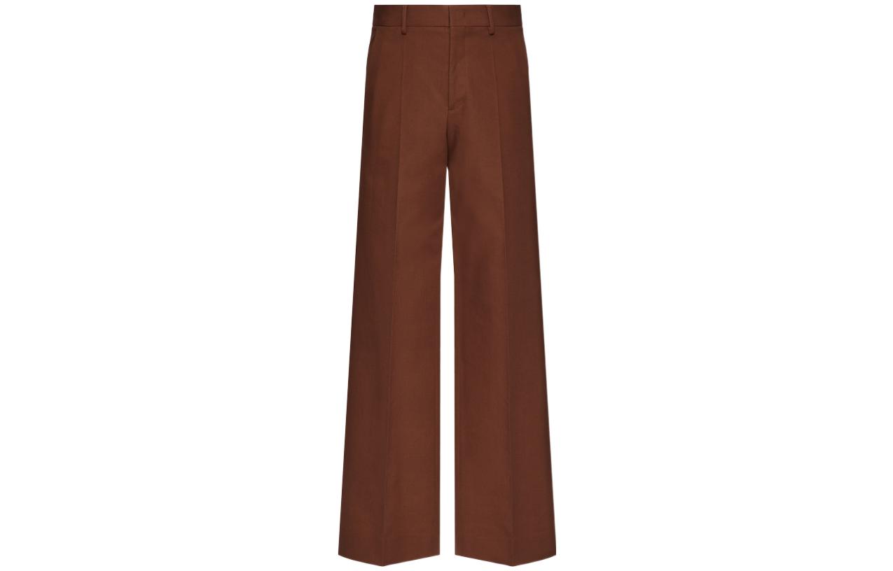 Valentino SS23  Brown Wide-Leg Straight-Cut Casual Trousers. 2V3RBJ418YEK29