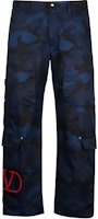 Valentino SS23 Camouflage Pocket Straight-Leg Pants Dark Blue SV3REA405BG-JW7 Valentino SS23 Camouflage Pocket Straight-Leg Pants Dark Blue SV3REA405BG-JW7