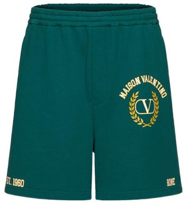 Valentino SS23 綠色直筒短褲 彈性腰頭搭配品牌印花 2V3MD03V93LUY9 Buy Valentino SS23 綠色直筒短褲 彈性腰頭搭配品牌印花 2V3MD03V93LUY9