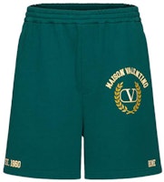 Valentino SS23 綠色直筒短褲 彈性腰頭搭配品牌印花 2V3MD03V93LUY9 Order Valentino SS23 綠色直筒短褲 彈性腰頭搭配品牌印花 2V3MD03V93LUY9