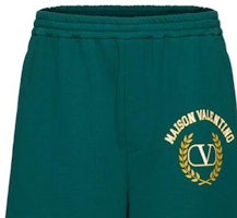 Valentino SS23 綠色直筒短褲 彈性腰頭搭配品牌印花 2V3MD03V93LUY9 Details for Valentino SS23 綠色直筒短褲 彈性腰頭搭配品牌印花 2V3MD03V93LUY9