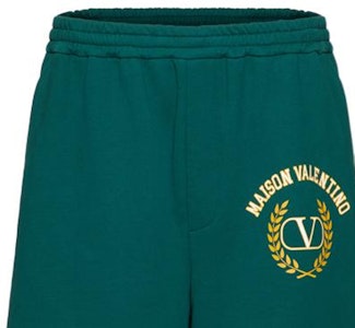 발렌티노 SS23 로고 프린트 밴딩 허리 그린 스트레이트 레그 쇼츠. 2V3MD03V93LUY9 Details for 발렌티노 SS23 로고 프린트 밴딩 허리 그린 스트레이트 레그 쇼츠. 2V3MD03V93LUY9