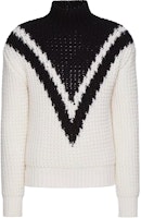 Valentino SS23 Ivory Colorblock Striped Turtleneck Sweater 2V3KC23P94W0AN Valentino SS23 Ivory Colorblock Striped Turtleneck Sweater 2V3KC23P94W0AN