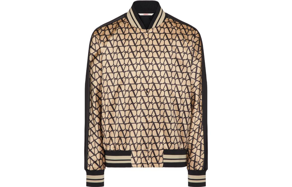 Order 발렌티노 SS23 로고 프린트 봄버 재킷 베이지 색상. 3V3CI0A09HH-MYL