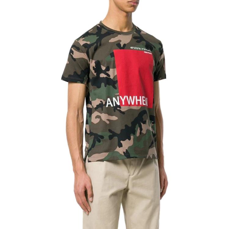 Valentino SS23  Oversized Camouflage Logo Print T-Shirt Dark Green. PV3MG10Q-3M0-F00 圖 4