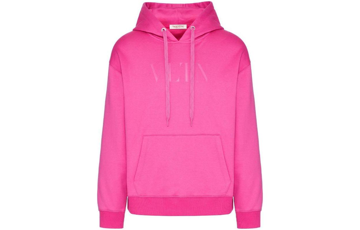Order Valentino SS23 Pink Hoodie Cetak Huruf Pullover. 2V3MF15P96Q-UWT