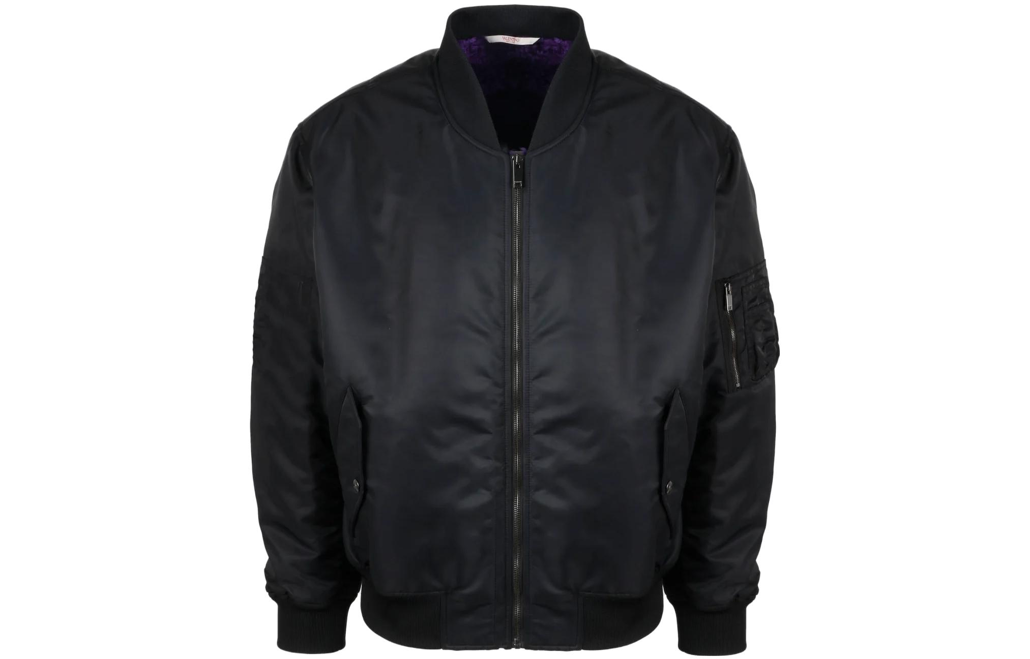 Valentino SS23  Solid Zip-Up Casual Jacket Black. 1V3CIL557TV0NO