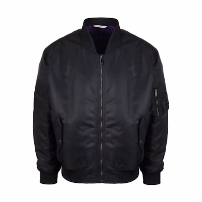 Valentino SS23 Solid Zip-Up Casual Jacket Black. 1V3CIL557TV0NO