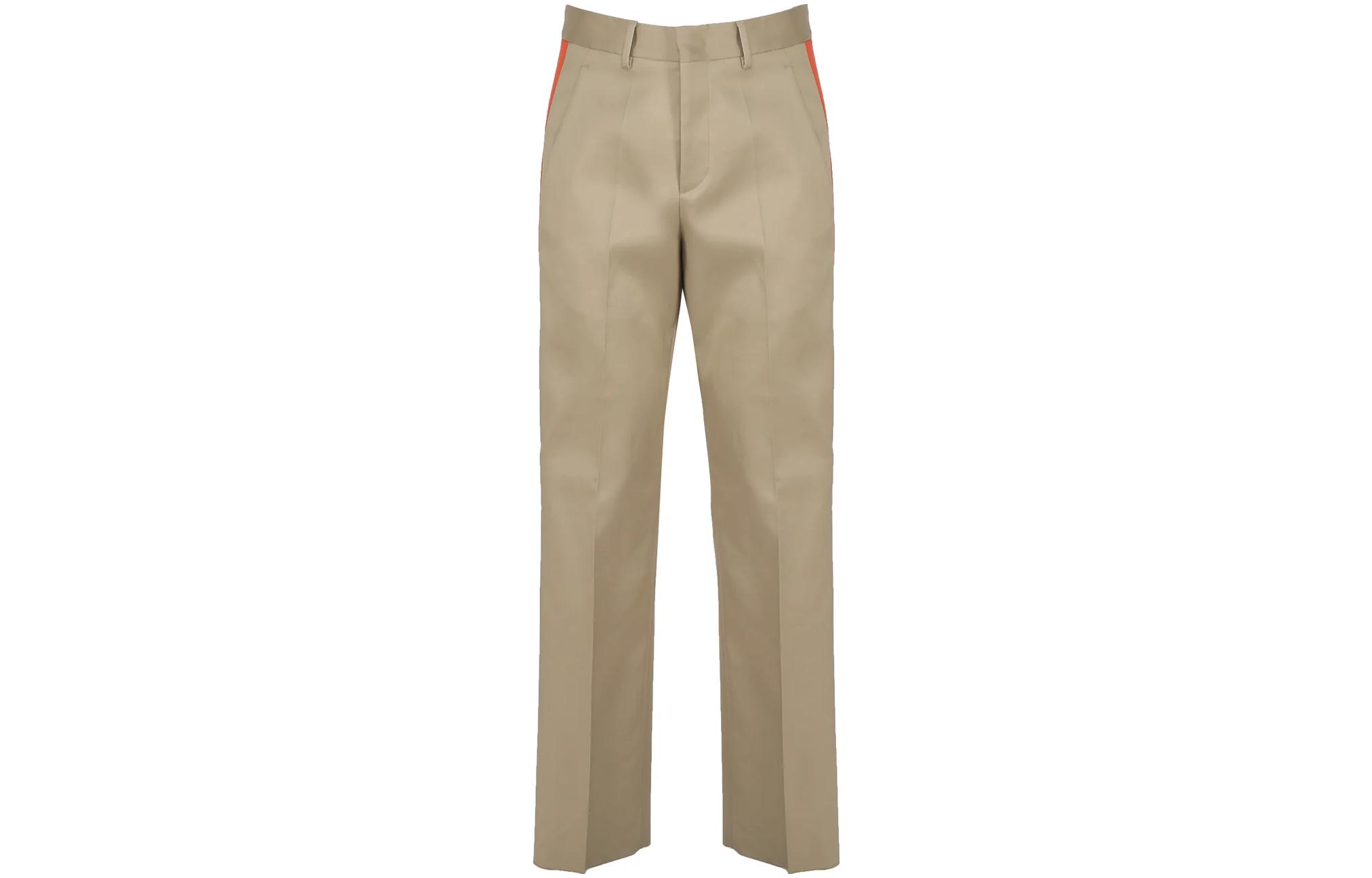 Valentino SS23  Straight-Leg Casual Pants with Side Stripes Khaki. 2V3RBJ45928V1V