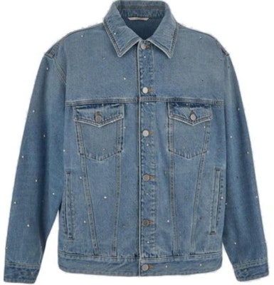 Valentino SS23 蓝色铆钉牛仔夹克 - 长袖纽扣开衫 2V3DC02G93Q558 Buy Valentino SS23 蓝色铆钉牛仔夹克 - 长袖纽扣开衫 2V3DC02G93Q558