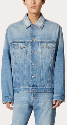 Valentino SS23 蓝色铆钉牛仔夹克 - 长袖纽扣开衫 2V3DC02G93Q558 Lookbook Valentino SS23 蓝色铆钉牛仔夹克 - 长袖纽扣开衫 2V3DC02G93Q558