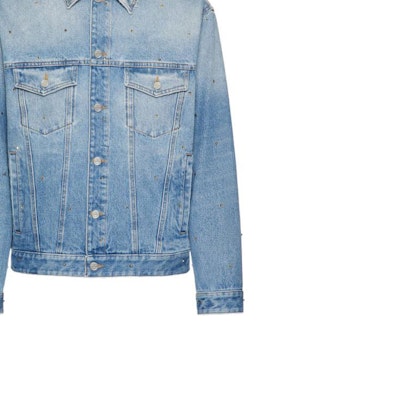 Valentino SS23 蓝色铆钉牛仔夹克 - 长袖纽扣开衫 2V3DC02G93Q558 Sizing Valentino SS23 蓝色铆钉牛仔夹克 - 长袖纽扣开衫 2V3DC02G93Q558