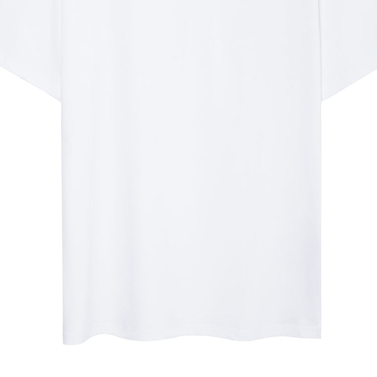 Shop Valentino SS23 白色寬鬆T恤 搭配鉚釘圓領設計 2V3MG08X959-0BO