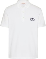Valentino SS23 White Polo Shirt with Letter Logo Print. VMH01K954-0BO Valentino SS23 White Polo Shirt with Letter Logo Print. VMH01K954-0BO