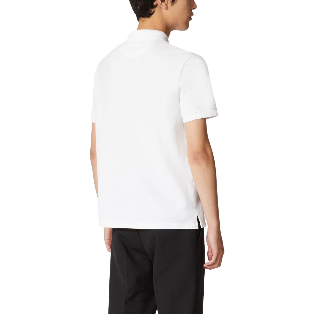 Shop Valentino SS23 Kaos Polo Putih dengan Cetak Logo Huruf. VMH01K954-0BO