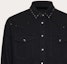 Details for Kemeja Lengan Panjang Valentino SS23 Hitam dengan Kolar Stud untuk Lelaki. 2V3DB93J94D0NO