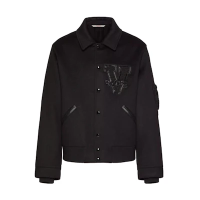 Valentino SS23 Black Solid Color Single-Breasted Jacket VCIM1591G-0NO