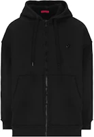 Valentino SS23 Black Solid Color Zip-Up Drawstring Hooded Jacket 1V0MF24B8VP-0NO Valentino SS23 Black Solid Color Zip-Up Drawstring Hooded Jacket 1V0MF24B8VP-0NO
