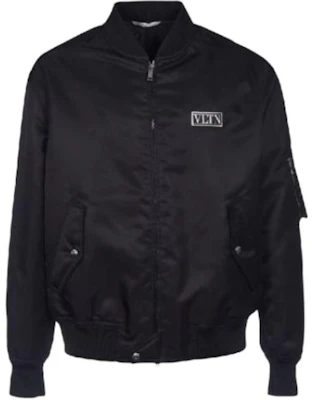 Valentino SS23 Black Zip-Up Jacket with Letter Logo Design VV3CIF122KP0NO Buy Valentino SS23 Black Zip-Up Jacket with Letter Logo Design VV3CIF122KP0NO
