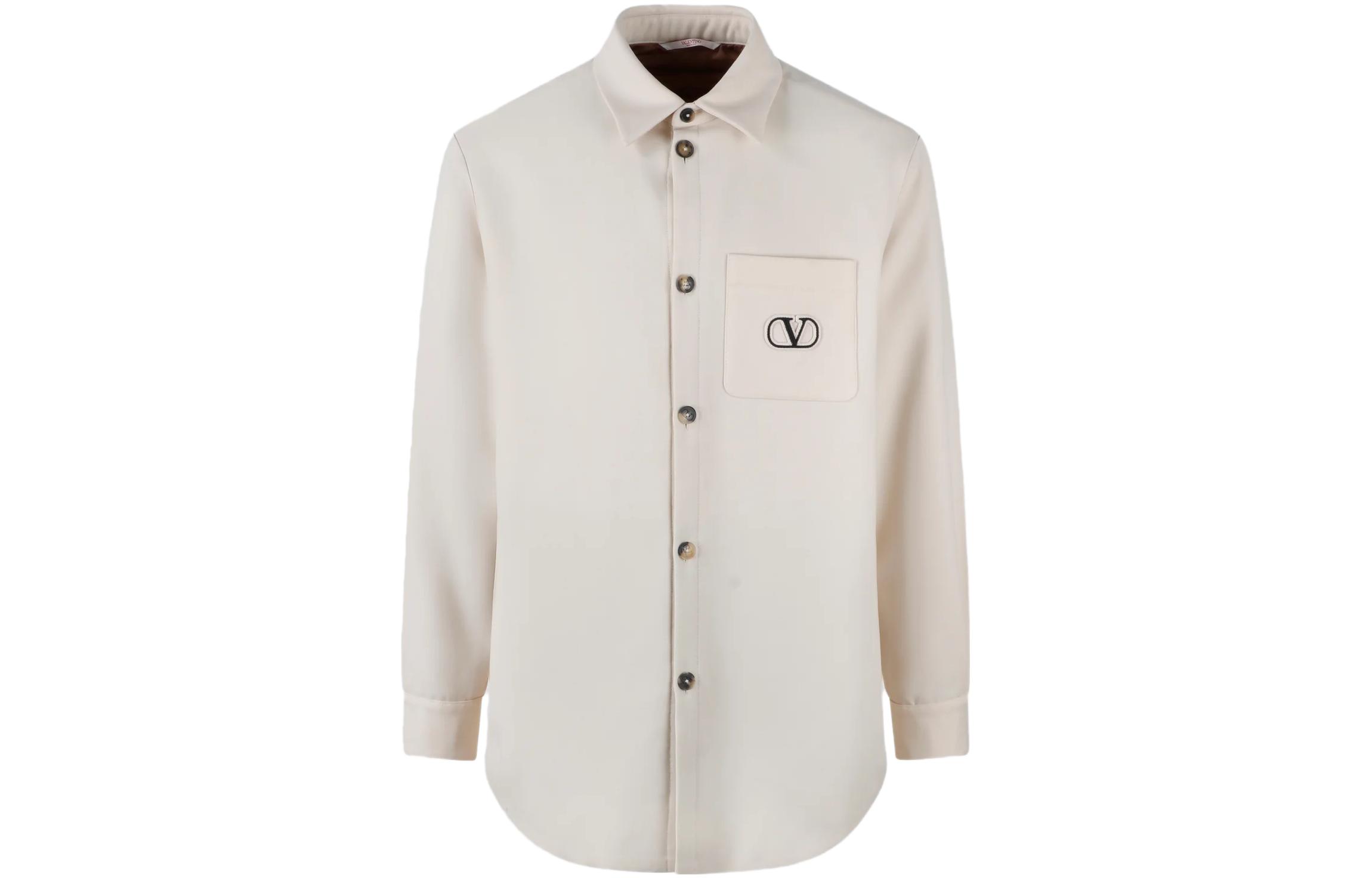 Valentino SS23 Embroidered Logo Single-Breasted Jacket Men’s Off-White 3V3CIA969EB031