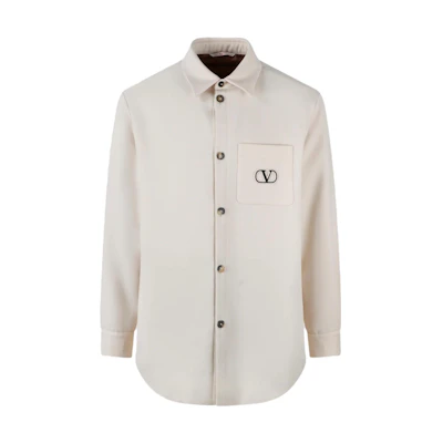 Valentino SS23 Embroidered Logo Single-Breasted Jacket Men’s Off-White 3V3CIA969EB031