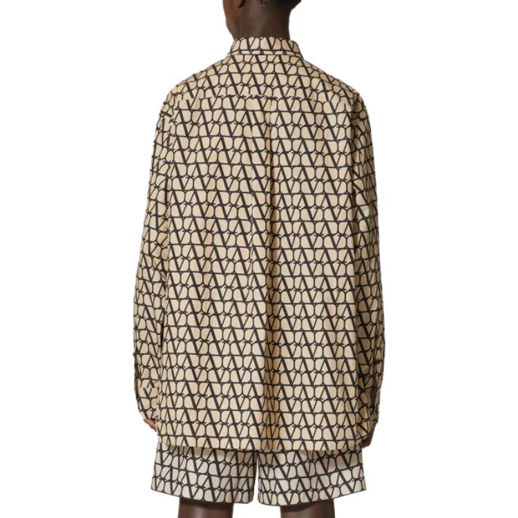 Shop Valentino SS23 Baju Lengan Panjang Oversized Logo Cetak Lelaki Multicolor. 3V3ABA979GFMYL