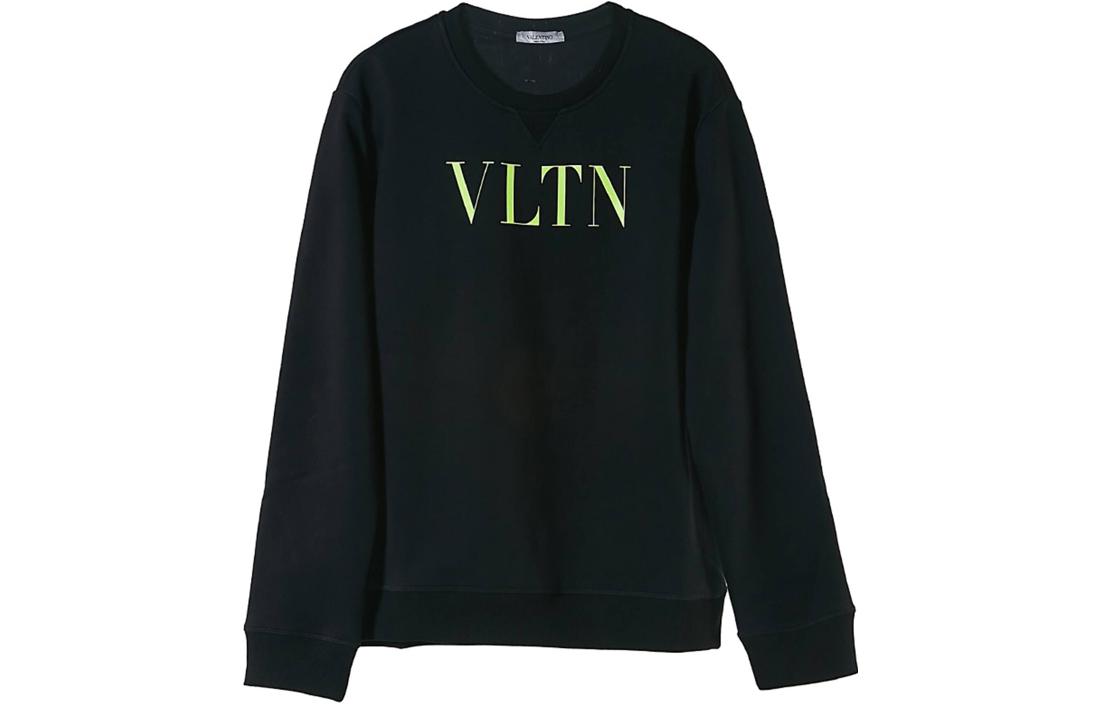 Valentino SS23 Letter Print Pullover Sweatshirt Black UV3MF10G-3TV-HW8