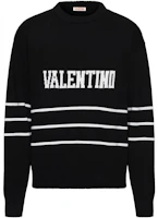Order Valentino SS23 Logo Intarsia Pullover Sweater Black 2V3KC23N94V-0NA