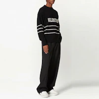 Lookbook Valentino SS23 Logo Intarsia Pullover Sweater Black 2V3KC23N94V-0NA