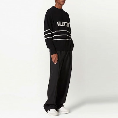 Valentino SS23 Logo 編織毛衣 黑色 2V3KC23N94V-0NA Lookbook Valentino SS23 Logo 編織毛衣 黑色 2V3KC23N94V-0NA