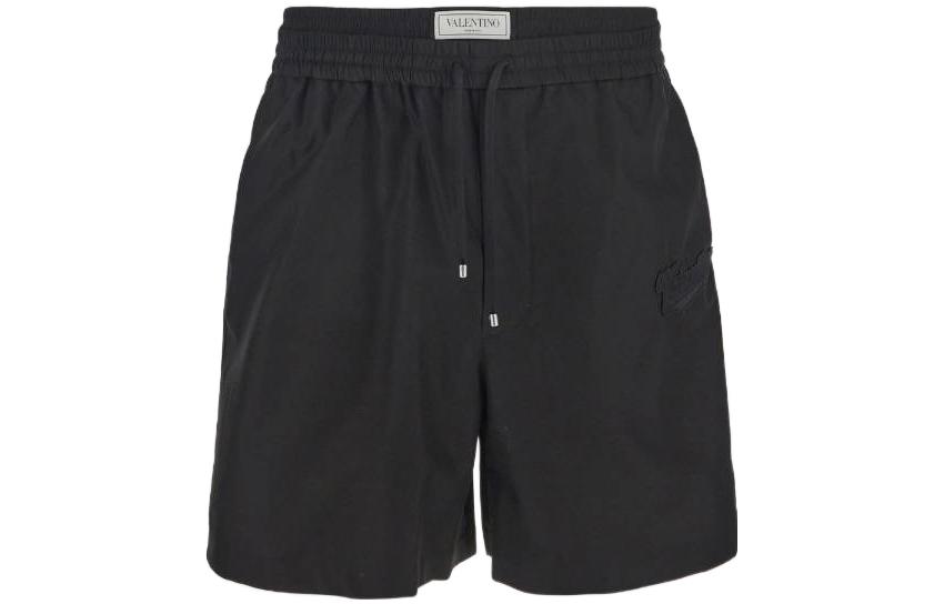 Order Valentino SS23 Logo Patch Cotton Bermuda Casual Shorts 2V3RDC628YH0NO